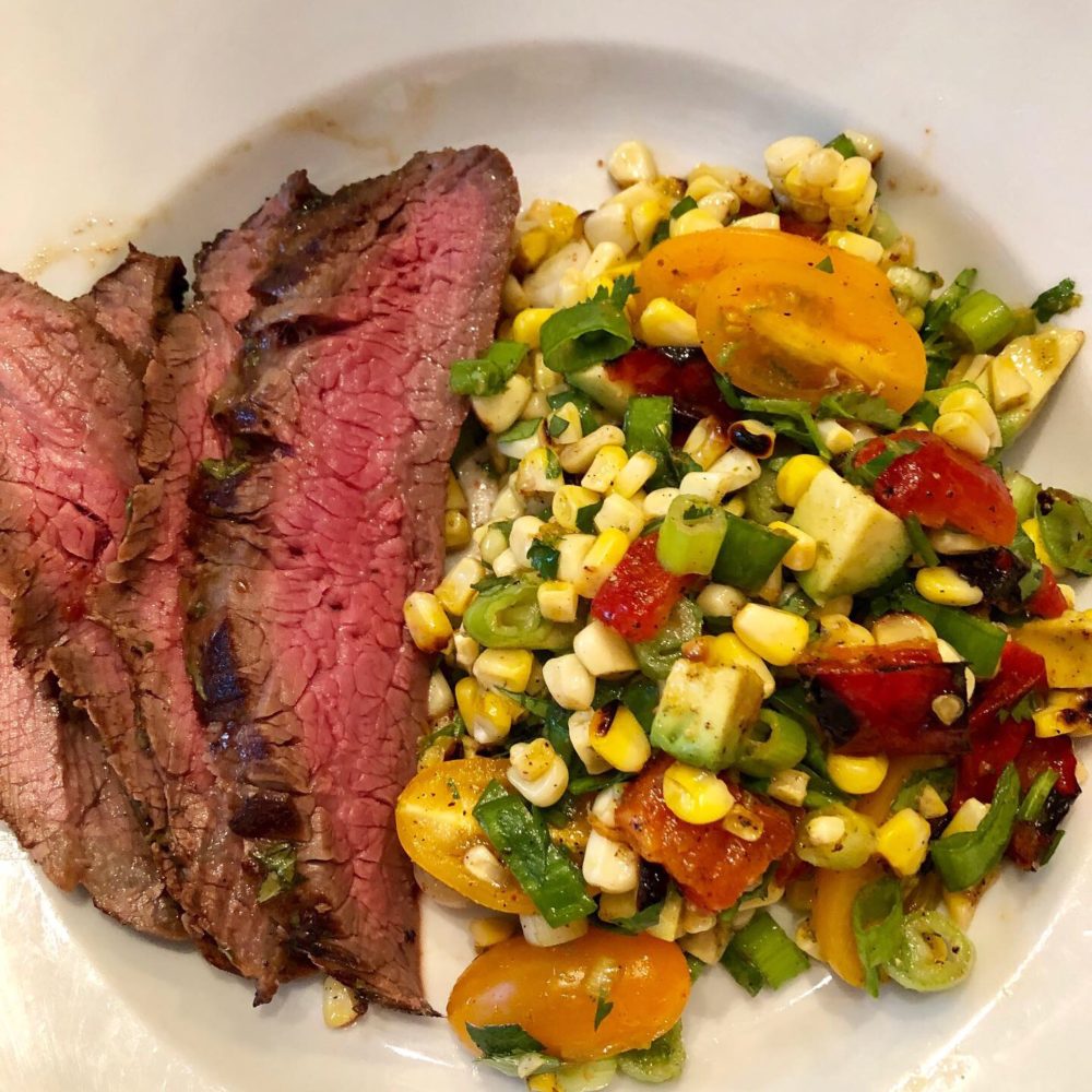 Flank Steak and Corn Salad